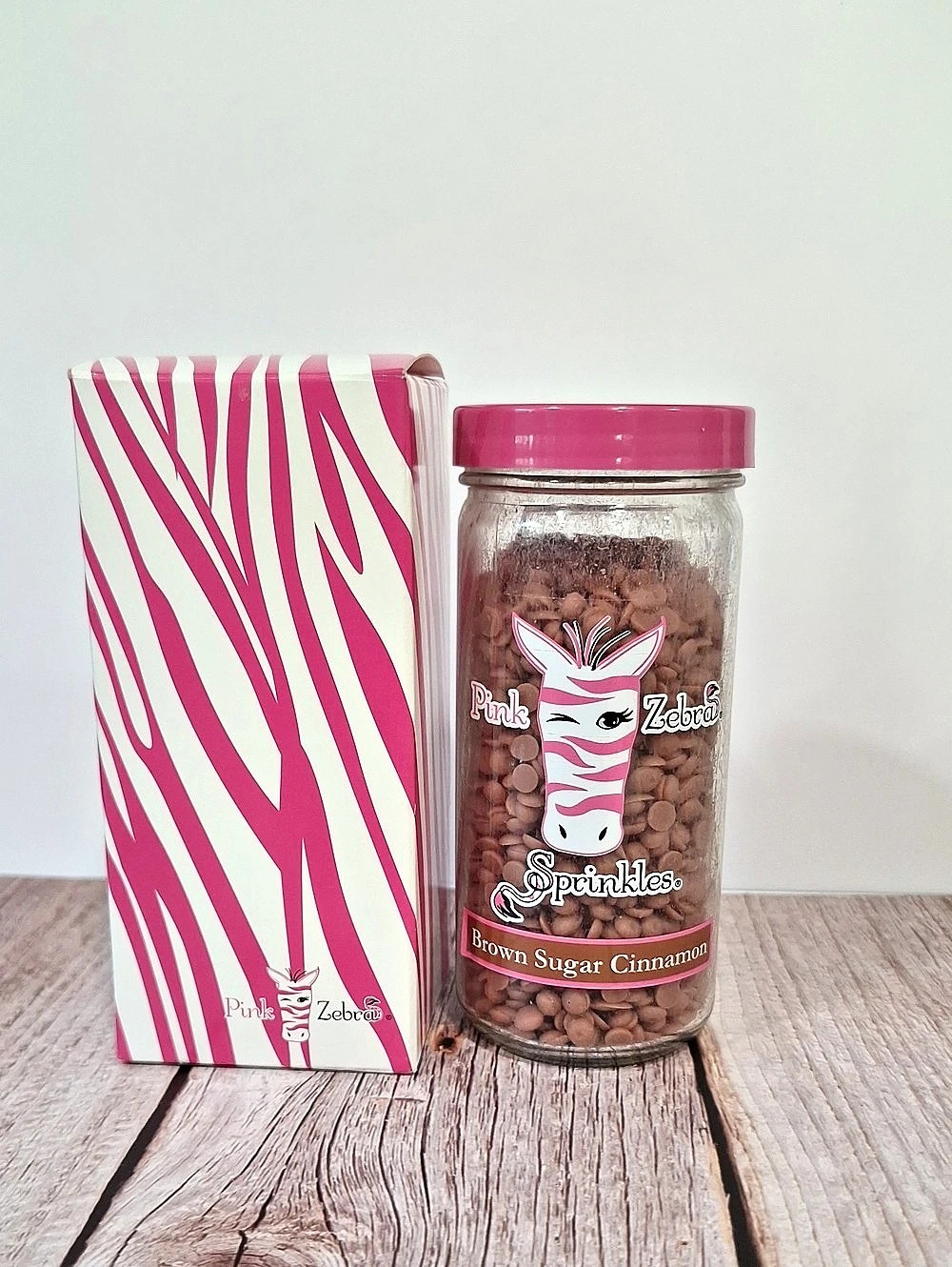 Pink Zebra Sprinkles Brown Sugar Cinnamon – 3.5 oz Remaining